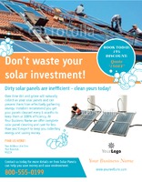 Solar Panels 8.5" x 11" Flyers by Templatecloud 