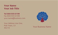 Massage 2" x 3.5" Business Cards by Templatecloud