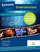 Entertainer 8.5" x 11" Flyers by Templatecloud 