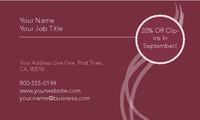 Salon 2" x 3.5" Business Cards by Templatecloud 