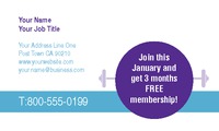 Gym 2" x 3.5" Business Cards by Templatecloud 