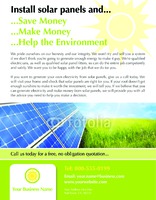 Solar Panels 8.5" x 11" Flyers by Templatecloud 