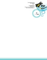 Swimming Pool 8.5" x 11" Stationery by Templatecloud 