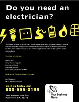 Electrical 8.5" x 11" Flyers by Templatecloud 
