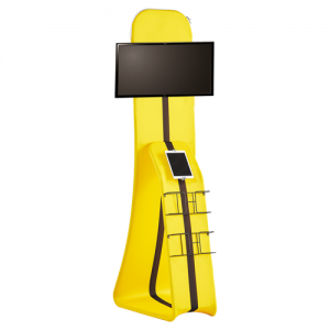 Peacock Fabric Media Display Stand