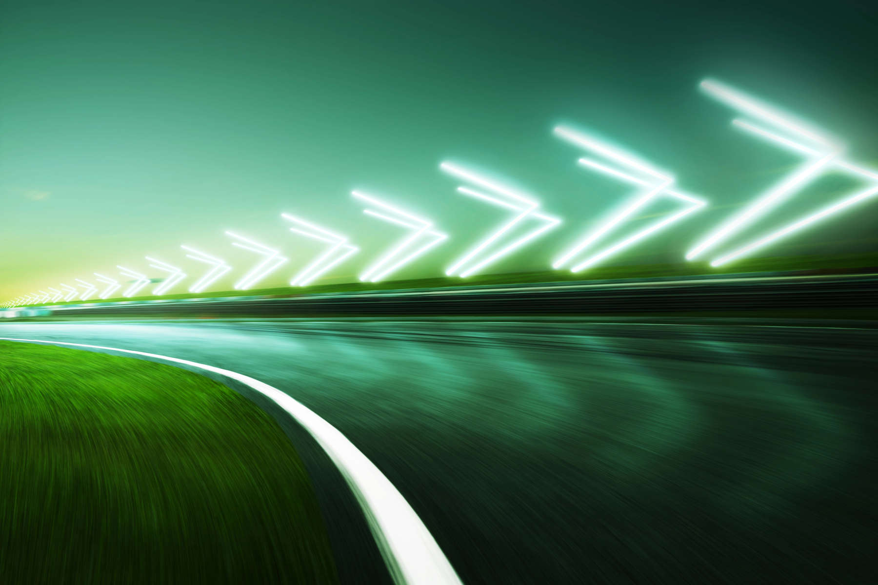 Motion blurred racetrack